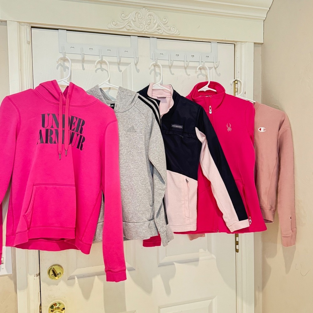 Spyder ua Sweater Womens Full Zip Fleece Jacket Hot Pink mixed sz fit girl 12/14